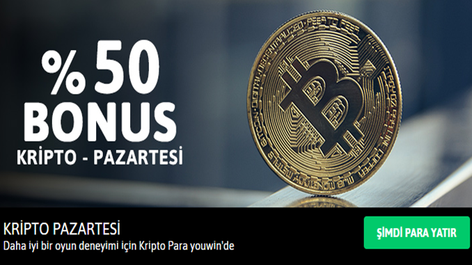 Youwin’den Her Pazartesi %50 Bitcoin Bonusu